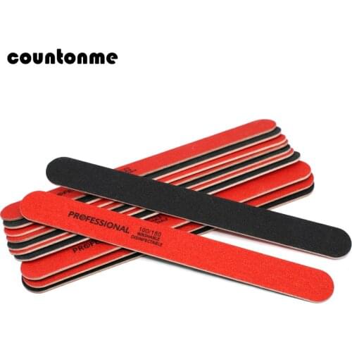 50x Wooden Nail File 100/180 Professional Nail Files Washable Wood Sanding Buffs For Nail UV Gel Varnish Para Manicura Pedicure