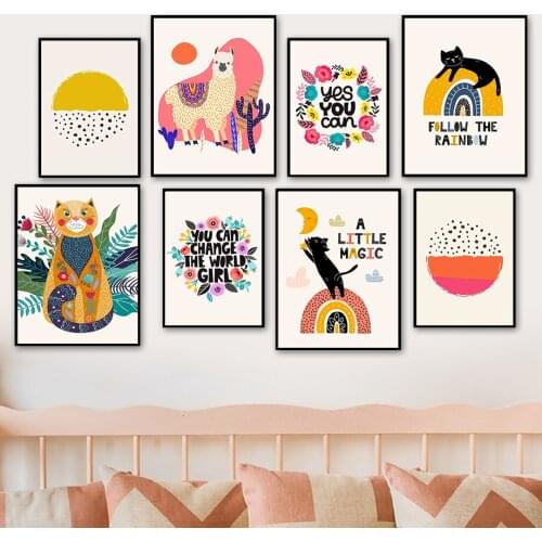 5D Diamond Painting Cat Alpaca Palm Flower Moon Sun Cloud Mosaic Cross Stitch Kits Diamond Embroidery Full Home Decoration