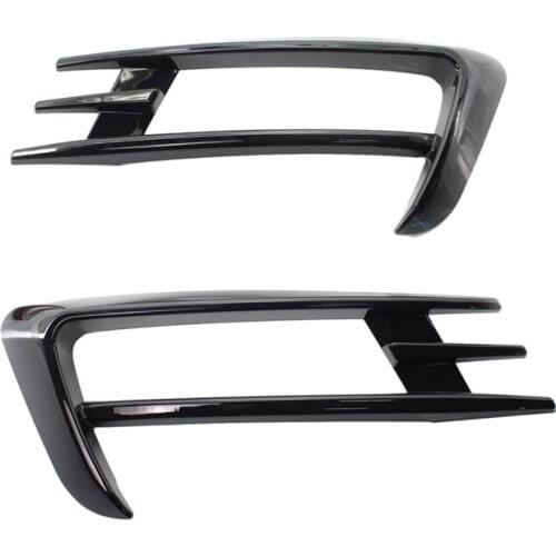 For Golf 7 MK7 2014-2017 Fog Light Lamp Cover Bumper Grille Trim Gloss Black