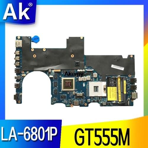 For DELL Alienware M14x R1 Motherboard P18G LA-6801P CN-0KNF1T 0KNF1T KNF1T GT555M GPU Laptop Motherboard tested 100% work