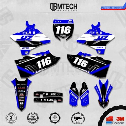 DSMTECH Customized Team Graphics Backgrounds Decals 3M Custom Stickers For YZ125-250 Two Stroke 2015-2019 017