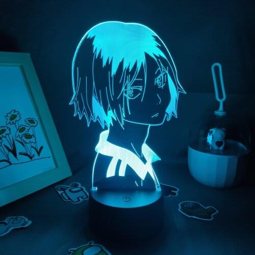 Haikyuu Kozume Kenma Japanese Anime Figure Led Night Lights Creative Cool Birthday Gift for Friend Lava Lamp Manga Table Decor