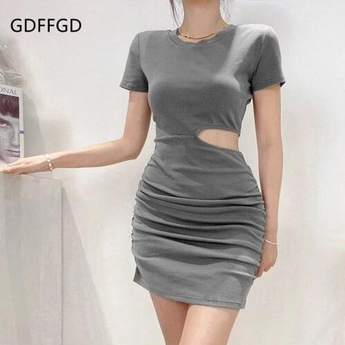 GDFFGD Solid Summer Dresses