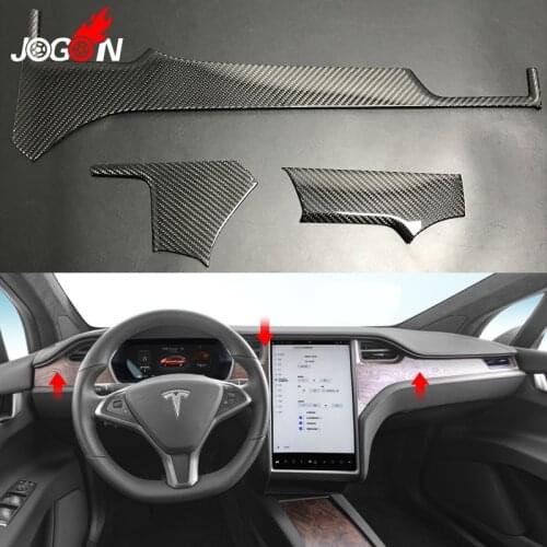 Car Interior Dashboard Console Center Panel Cover Trim For Tesla Model X Model S 2014-2019