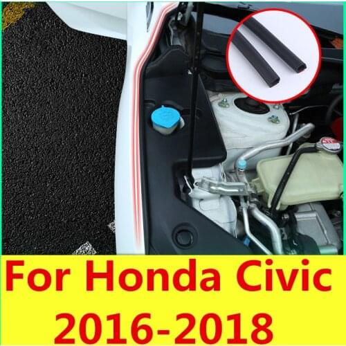 Door engine cover tail door full car noise strip modified dustproof waterproof strip For Honda Civic 2016-2018 10th Gen Sedan