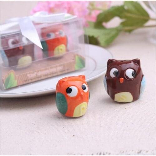2pcs/set Cute Owl Salt & Pepper Shaker Wedding Favors And Gifts For Guests Souvenirs Decoration Event & Party Supplies