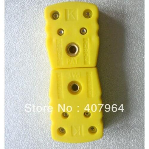 Miniature KC type Thermocouple Connector with Yellow Color Flat Pin China Post Free Shipping