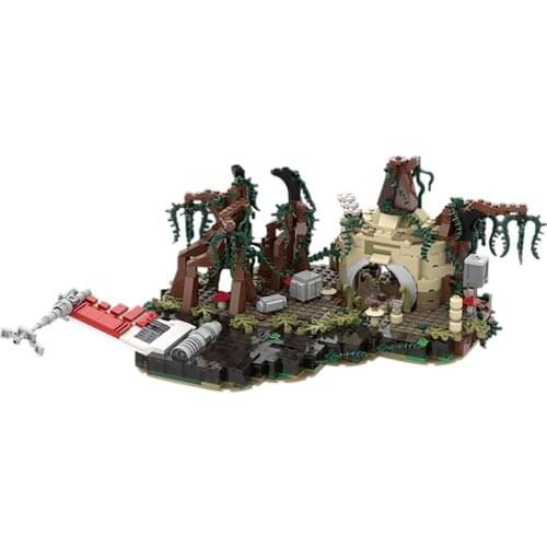MOC-19522 Space war The Empire Strikes Back Cursed Land Dagobah Playset Bulk Model Diorama Building Blocks Toys Kids Gift
