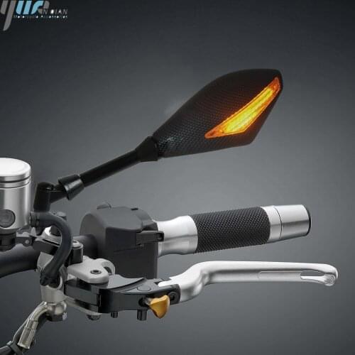 Motorcycle Rearview Side Mirrors with Turn Signal Light Mirror For Suzuki GSXR 600 750 1000 Kawasaki Z750S Z900 Ninja 250R 650R