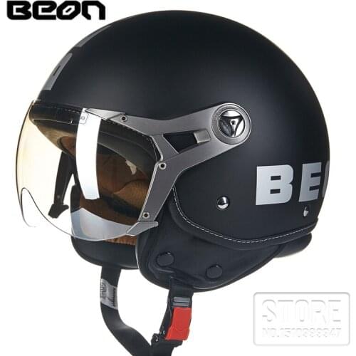Beon Motorcycle RETRO vintage 3/4 FACE helmets capacete motorbike DOT ECE half helmets B-100B