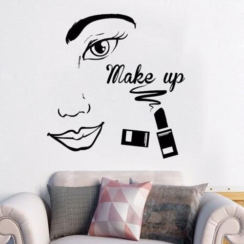 Make Up Girl Beauty Salon Wall Sticker Decal Beauty Salon Sticker Home And Beauty Parlor Art Decoration A002968