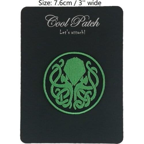Cthulhu R'Lyeh H.P Lovecraft horror Patches Embroidered Iron On Applique diy badge
