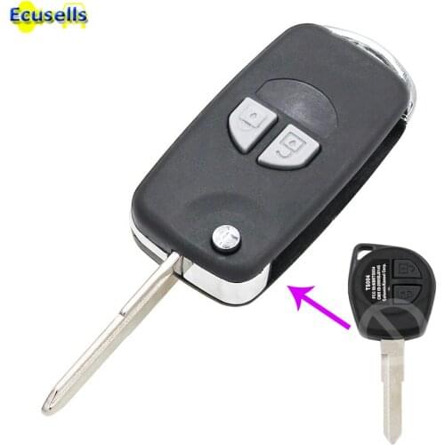2 BUTTON FLIP KEY CASE UPGRADE FOR SUZUKI SX4 SWIFT GRAND VITARA ALTO REMOTE KEY