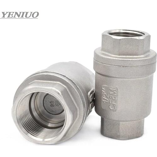 304 stainless steel 1/8" 1/4" 3/8" 1/2" 3/4" 1" female thread wire mouth vertical check valve non-return valve