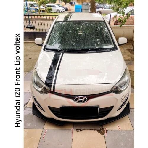 Front Bumper Attachment For Hyundai i20 Universal Front Lip Diffuser Car Auto Accessory Car-styling 3 Pcs Body Kit Ornament