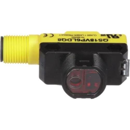 QS18VP6LDQ8 Sensor, Laser, Visible Red, 300 mm Range, 10-30 VDC, PNP, 4 Wire, 2 Meter Cable 73045