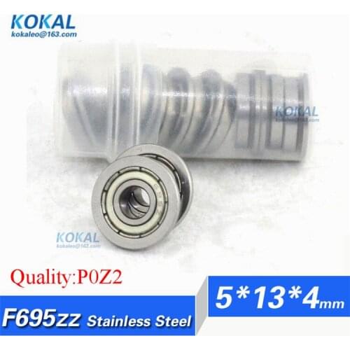 [SF695ZZ-P2] 10pcs stainless steel flange bushing 440C 420C equipment ball bearing SF695zz SF695-zz SF695 5*13*4*15*1mm