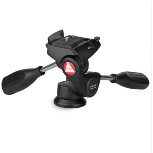 KH6720 Double Handle 3-Way Pan Tilt Head Tripod Ball Head with Quick Release Plate for Canon Nikon Pentax DSLR Cameras by DHL