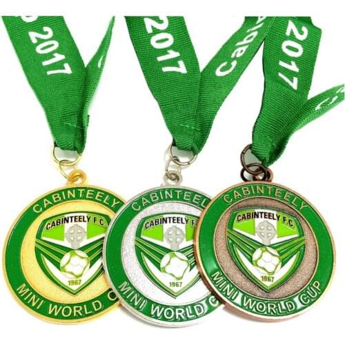 Sport Medals Custom Shape & Logo with Medal Lanyard --57.2mm Diameter Souvenir Medal