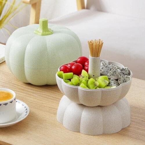 Pumpkin Shape Candy Dried Fruit Nut Storage Box Snacks Tray Holder Bowl Plate