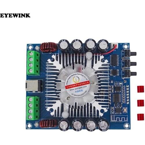 XH-A373 High power automobile power amplifier board tda7850 Bluetooth 5.0 analog circuit BTL Power amplifier board 4 * 50W