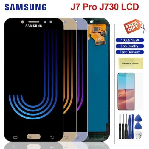 Adjustable Brightness Lcd For Samsung Galaxy J7 2017 LCD Touch Screen Digitizer Replacement For Samsung J7 Pro J730 J730G Lcds
