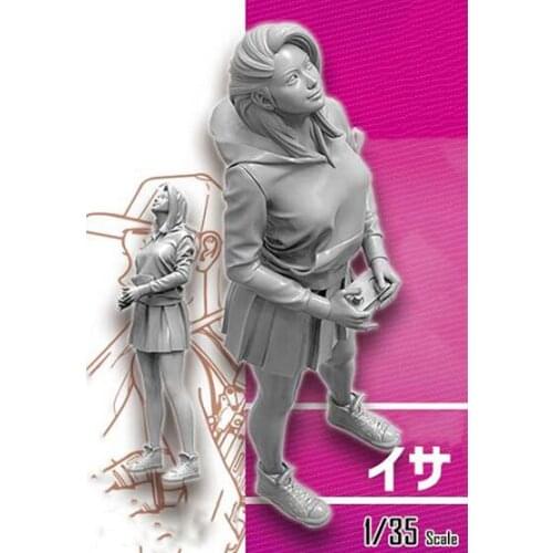 1/35 Resin Model Building Kit Figure Girl