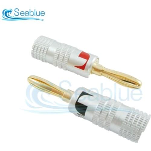 1Pcs Nakamichi Speaker Banana Plug Connectors 24K 4MM Banana Male Plug Wire Connector Audio Adapter