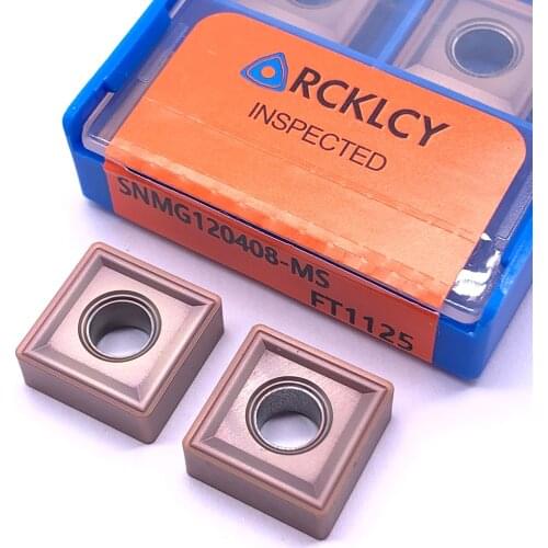 10pcs RCKLCY Carbide Inserts SNMG120408 MS FT1125 Processing Machine Tool Accessories Blade Machining Stainless Steel Parts