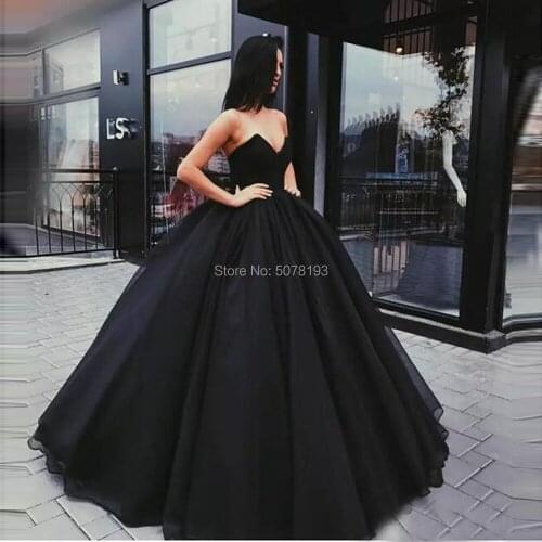 10145 simple black V-neck natural ball-gown floor-length 2-layer organza evening dresses/formal gowns lace-up back free shipping