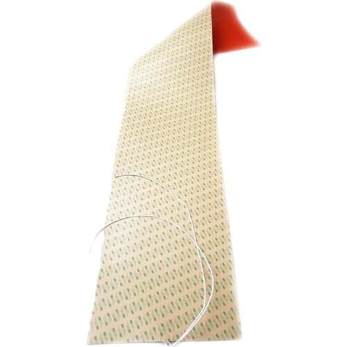 120V 2200W 450*2300*1.5mm Silicone Strip Heater adhesive 1 side 1000mm lead wire