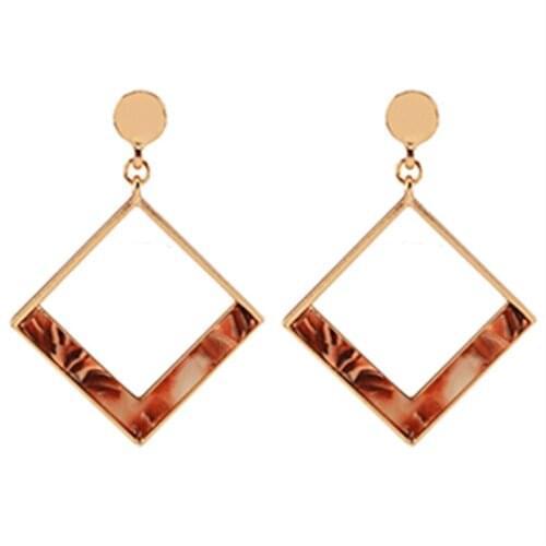 2018 fashionearrings, acrylic earrings, pop, simplified geometric earrings