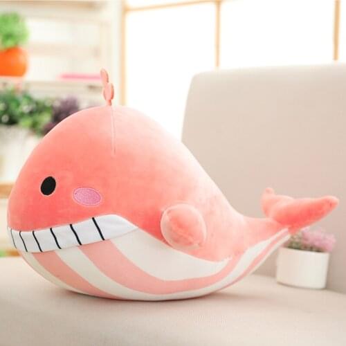 40/50CM Cute Down cotton whale plush toy super soft dolphin pillow Stuffed toys high quality Aquatic creatures birthday gift
