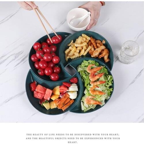 5pcs Salad Plate Crescent Shaped Pasta Bowl Washable Sturdy Dinner Dish Stackable Serving Plattter