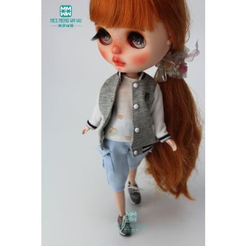 1PCS Blyth accessories fashion Casual jacket and patch pants for Blyth Azone 1/6 doll clothes