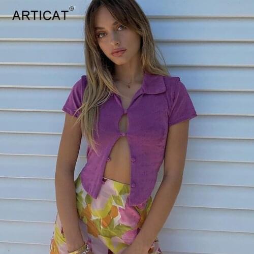 Женские однотонные футболки ARTICAT China At AliExpress
