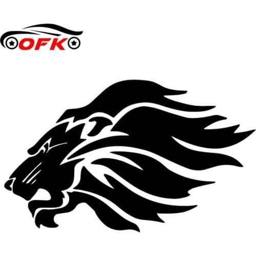 Car Stickers Decor Motorcycle Decals Lion Head Decorative Accessories Creative Sunscreen Waterproof PVC
