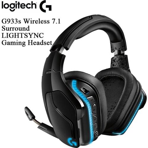 Logitech G933S Wireless 7.1 Surround RGB Gaming Headset Multi-Platform DTS Dolby Headphone Wired / Wireless for laptop PC Gamer
