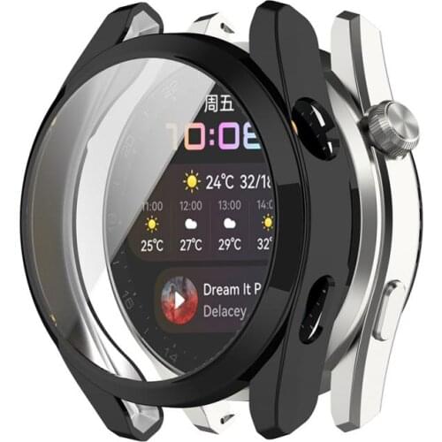 TPU Case For Huawei Watch 3 Pro Strap Band Watch Soft Plated All-Around Screen Protector Cover Bumper Cases
