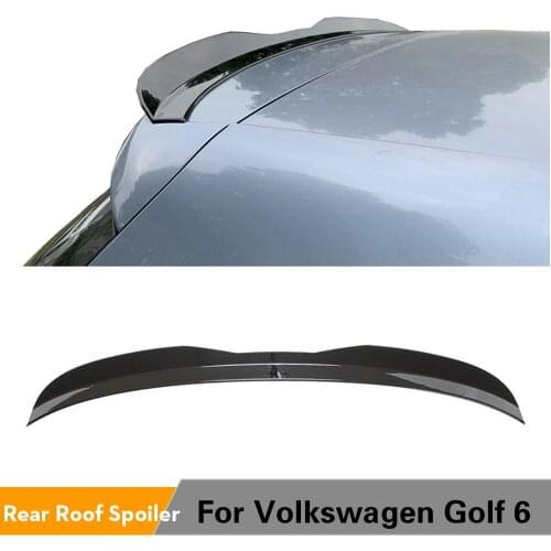 ABS Glossy Black Rear Roof Spoiler Boot Lip Wing Spoiler For Volkswagen VW Golf 6 MK6 Touring 2010 - 2013 ABS Glossy Black