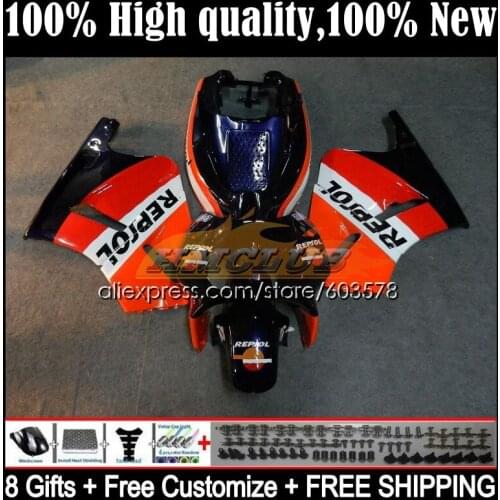 Body For HONDA VFR400 R V4 VFR400RR RVF400R VFR400R 1987 1988 34CL.19 RVF VFR 400 R RR 400R CC NC24 87 88 Fairings Repsol blue
