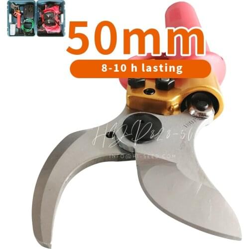 HISEED 828-50 50MM cut Fruit Tree Lithium Electric Scissors Branch Pruning Shears Rechargeable Powerful 8-10h