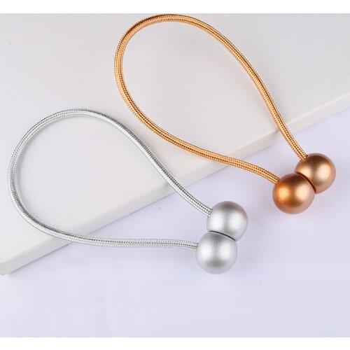 1Pc Magnetic Curtain Tie Wood Ball Buckle Clips Rope Holdbacks Curtain Holder Strap Accessoires Home Decorations