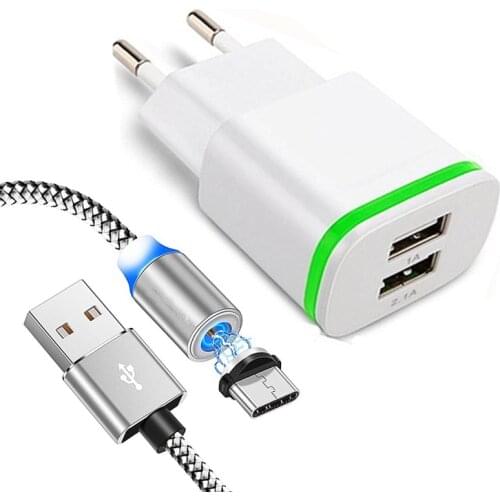 Magnetic Micro USB Charge Cable 5V 2A Fast Charger For Nokia N530 N535 N630 6 8 2.1 3.1 Honor 7A 7C 7S 8A 8C 8X 10I Phone Cable