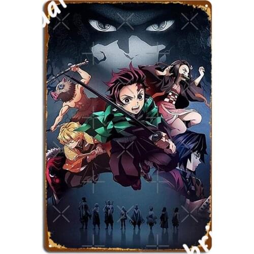 Slayer Demon Metal Sign Plaques Club Bar personalized Wall Cave Anime Tin sign Poster