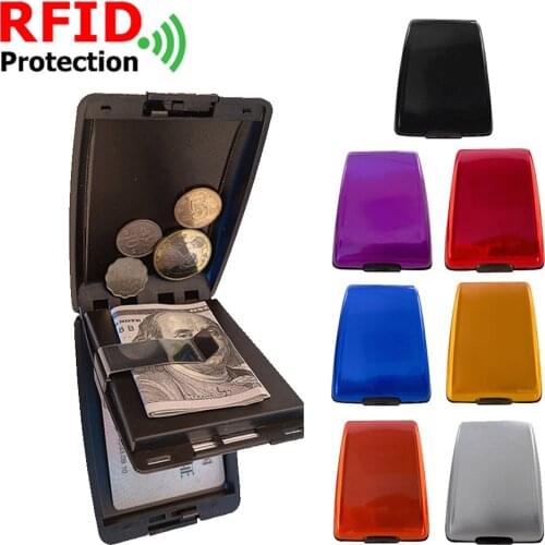 Aluminum Alloy RFID Bank Credit Bank Card Holder Men Women Wallet Money Bag Multi-function Business Card Case Purses Pocket