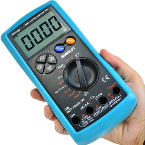 USB Interface Multimeter Tester Test True-RMS AC/DC Current Voltage Resistance Capacitance Diode Temperature Duty Cycle Meter