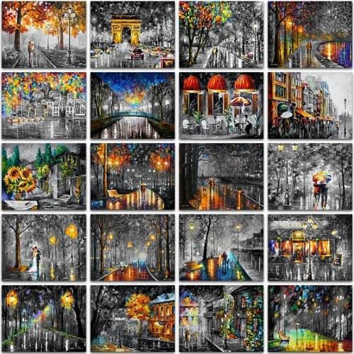 5D Diamond Painting Kit landscape scenery Couple Street view Girl Full Square&Round embroidery mosaic Cross stitch Sale Gift Art