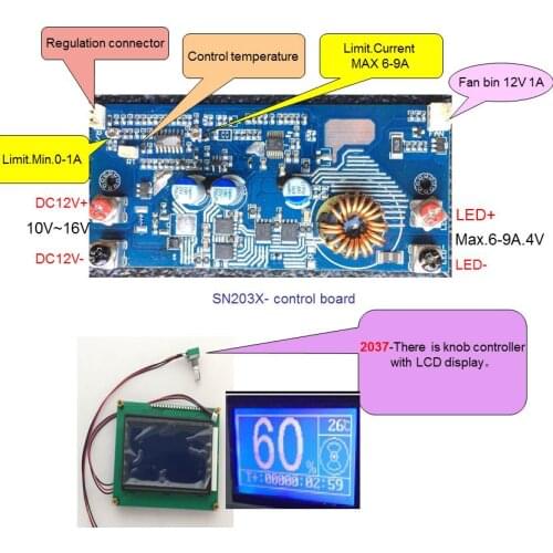 The latest medical led Driver PCB and ENT 30W LED lamp controller Knob with LCD display S2037