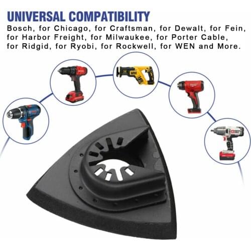 New 3pcs Triangular Sanding Pad 80mm Quick Release Oscillating Tool Multi Tool Home Power Tool